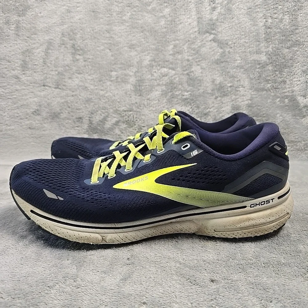 Brooks Ghost 15 Mens Size 12.5 Blue Athletic Running Shoes Sneakers 1103931D429‎